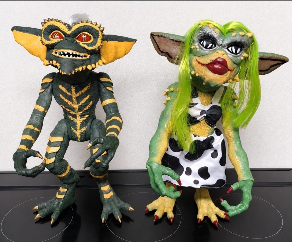 Custom Bootleg Gremlin Stripe & Greta Figure Set 16″ Handmade Rare Mexico KO #10