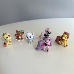 Disney Princess Palace Pets 3 Ponies and Assorted Lot Of 6 Cake Toppers