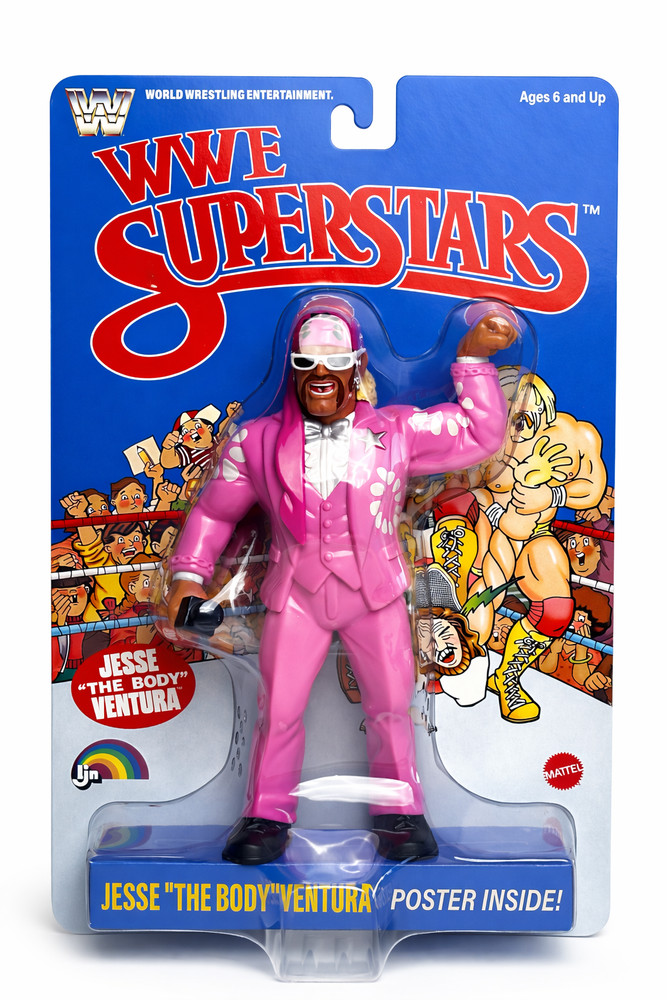 WWE Superstars LJN Jesse Ventura Exclusive Blue Card Retro WWF Style Series 2 🔥