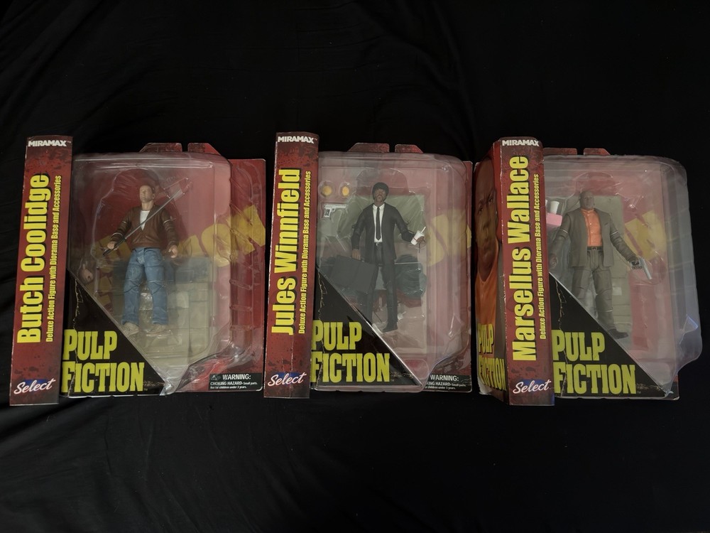 DIAMOND SELECT TOYS – Pulp Fiction Set- Rare NEW – w/ Samuel L Jackson Figure