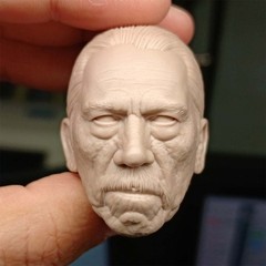 Unpainted 1/6 Danny Trejo Male Head Carved Model Fit 12” Action Figure