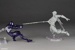KAIYODO Revoltech Amazing Yamaguchi Symbiote Spider Man Purple Ver Action Figure