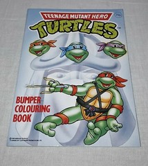 TEENAGE MUTANT HERO TURTLES BUMPER COLOURING COLORING BOOK 1990
