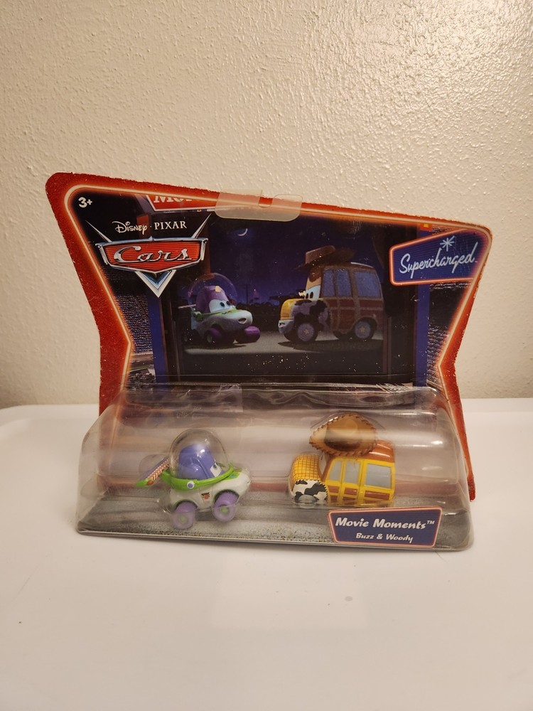 Disney Pixar Cars Buzz Lightyear and Woody Toy Story Supercharged Movie Moments
