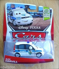 Disney PIXAR Cars ALEX CARVILL diecast 2013 WGP THEME 17/17 security van headset