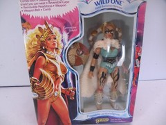 Wild One Barbarian Huntress Golden Girl 1984 Galoob Figure SEALED Damaged Box