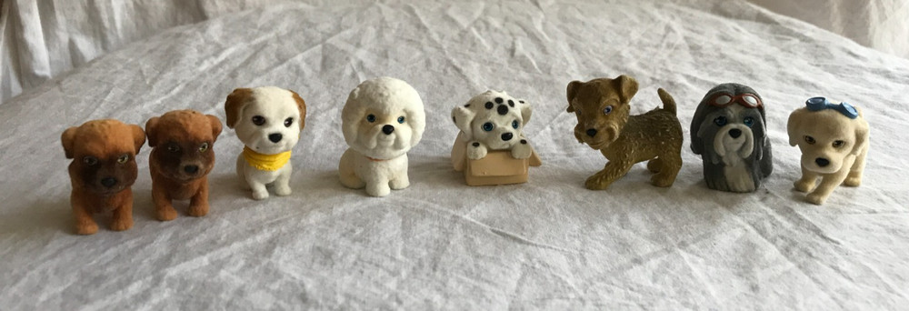 Dog Cat Puppy Kitty in My Pocket Animals Mini Figure Lot of 10 Some Flocked