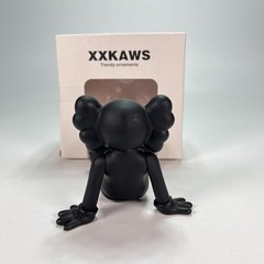 KAWS Holiday Taipei Matte Black Vinyl Figure Relaxed Seated Collectible Art Toy