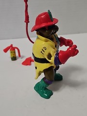 Vintage 1991 TMNT HOSE EM DOWN DON 100% COMPLETE Firefighter MINT Ninja Turtles