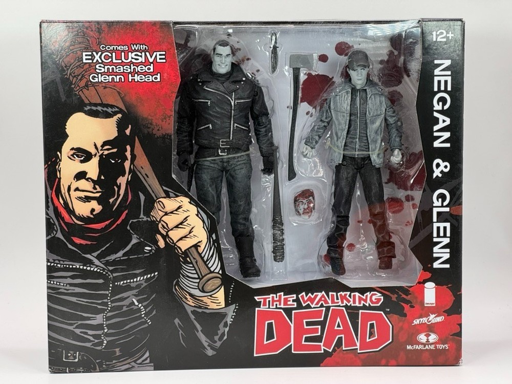McFarlane The Walking Dead Negan & Glenn Black & White Figure Set 2016 Skybound