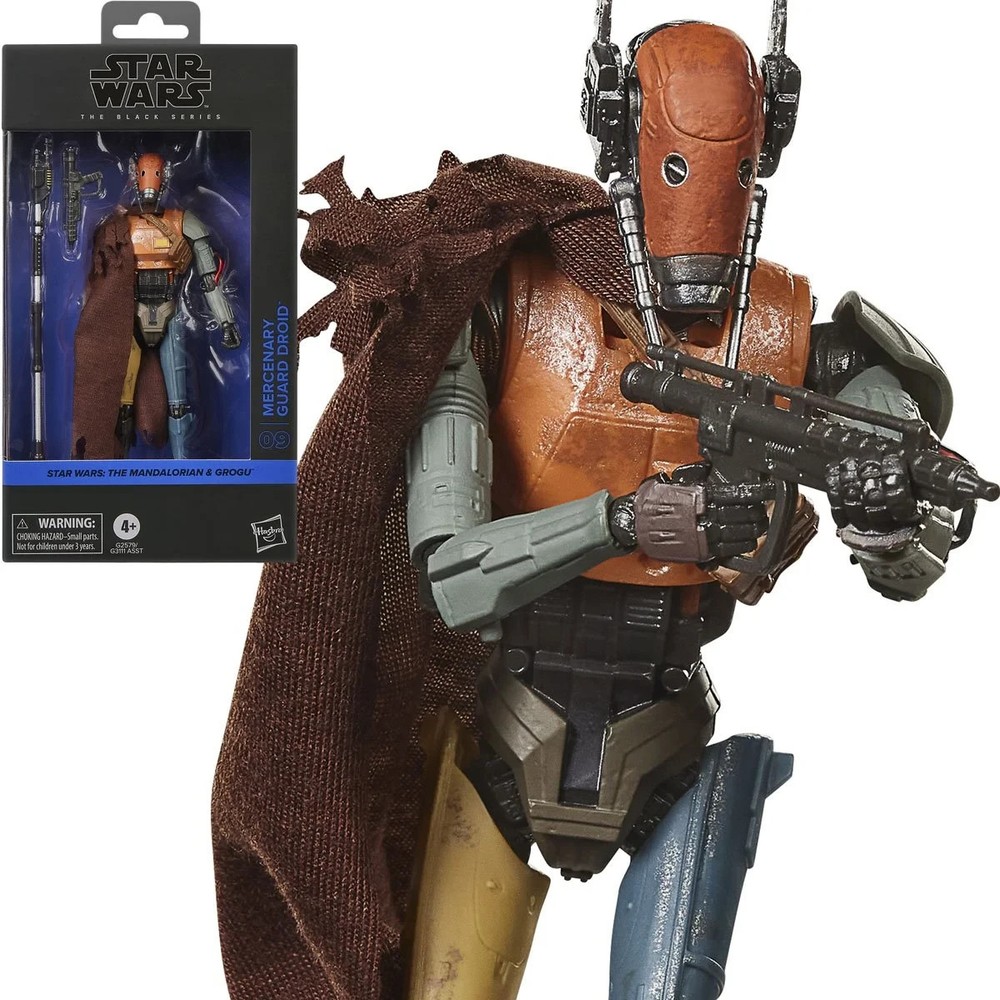 Star Wars The Black Series Mercenary Guard Droid Mandalorian Grogu 6″ In Stock