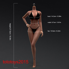 US 1/6 Copper Suntan Medium Breast Flexible Female Makeup Figure Body Model Toy