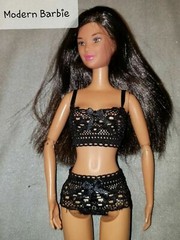 Lace Handmade Lingerie 1/6 Curvy Barbie Doll Kumik Hottoys Bra Panty