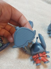 Disney Stitch Figure Lot Of 5 Metal, Rubber, Plastic