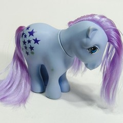 Vintage My Little Pony Blue Belle Italy Hasbro 1982 G1 Purple Stars