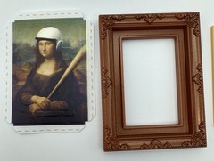 🖼️ NEW! Zuru Mini Brands Create MASTERPIECES *Luxury Baseball Helmet MONA LISA