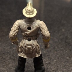 Fire Chief Firefighter Action Figure Plastic Gray Black Yellow 2010