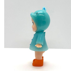 New Kewpie/Angel Collectible Mini Figure, Blue Hippo w/Raincoat, Open Blind Box