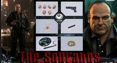BLACK 8 STUDIO The Sopranos Tony Soprano 12in Action Figure Doll US SELLER