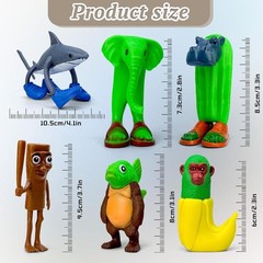 6PCS Italian Brainrot Action Figures, Tralalero Tralala Toy Set Collectibles