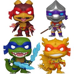 Funko Pop! Teenage Mutant Ninja Turtles x Godzilla Set of 4 (in hand)