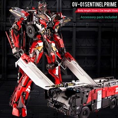 Holiday-Enlarged Version! OV-01 Sentinel Prime Diecast Figure/With LED Eyes Glow