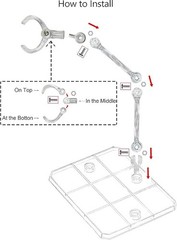 1/4/8X Adjustable Action Figure Display Holder Base Doll Model Support Stand
