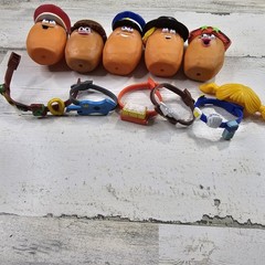 Vintage 80s McDonalds Chicken Nugget Buddies & Accessories Lot of 5 Plus Outfits