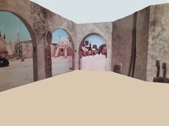 Mos Eisely Spaceport Speeders Custom Backdrop Tatooine Star Wars Hasbro Kenner