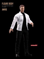 In STOCK 1:12 Flexible Male Joint Suntan Figure Body Head Doll Model Action Toy