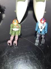 Pair Starcom SF/B Starhawk Incomplete with 4 Figures Coleco 1986 READ!!!!