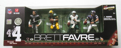 BRETT FAVRE MCFARLANE THROUGH THE YEARS TRU EXCLUSIVE 6″ FIGURE 4-PACK NEW