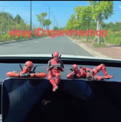 3 Pcs Superhero Deadpool Mini Figure Car Dashboard Decorations Toys US Seller