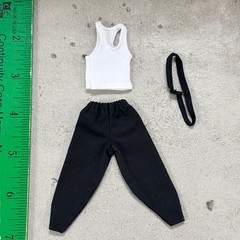 MO-BL-SET: 1/12 white tank top and black pants for SHF Bruce Lee action figure