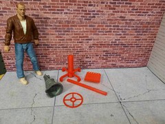 Transmission Jack with Transmission Prop Model 1/10 scale Shop Garage Diorama