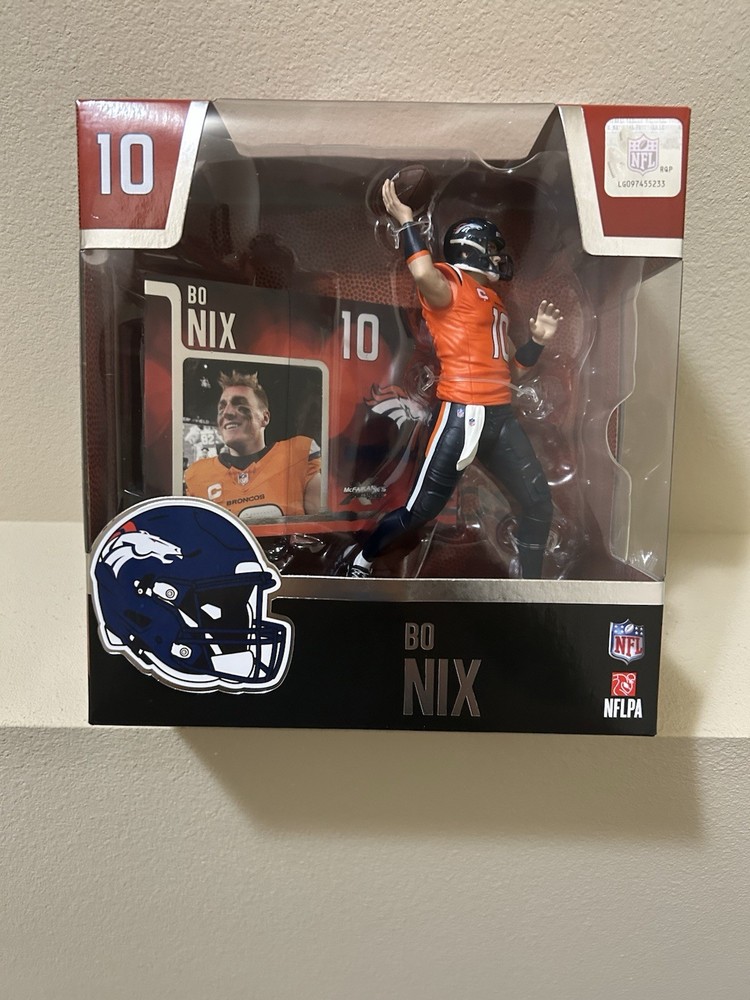 2025 NFL McFarlane Sports Picks Bo Nix Denver Bronco’s Jersey Action Figure