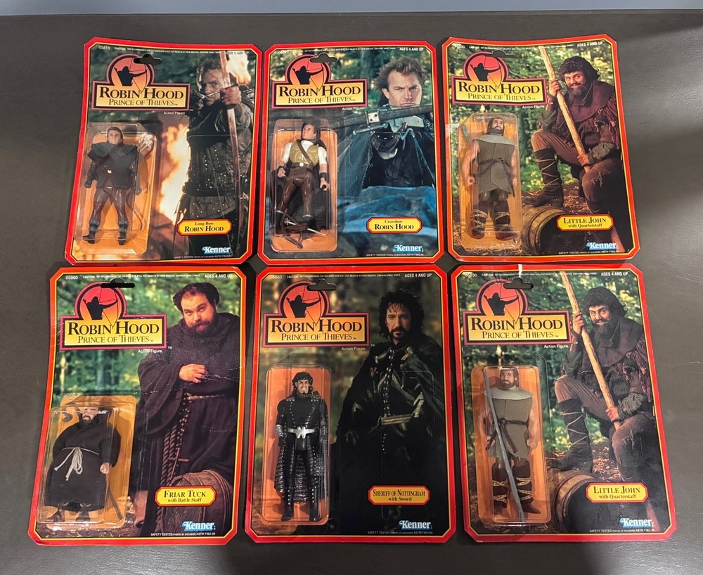 Vintage 1991 Kenner Robin Hood Prince of Thieves Lot of 6 MOC Carded Sealed