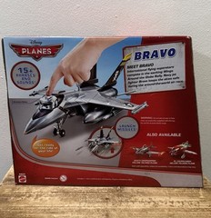New Disney Pixar Planes Bravo Navy Jet Fighter Deluxe Talking Plane Mattel