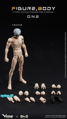 VTOYS X BMS 1:12 Male Anime Flexible Doll 6″ Action Figure Jointed Body w/ Head