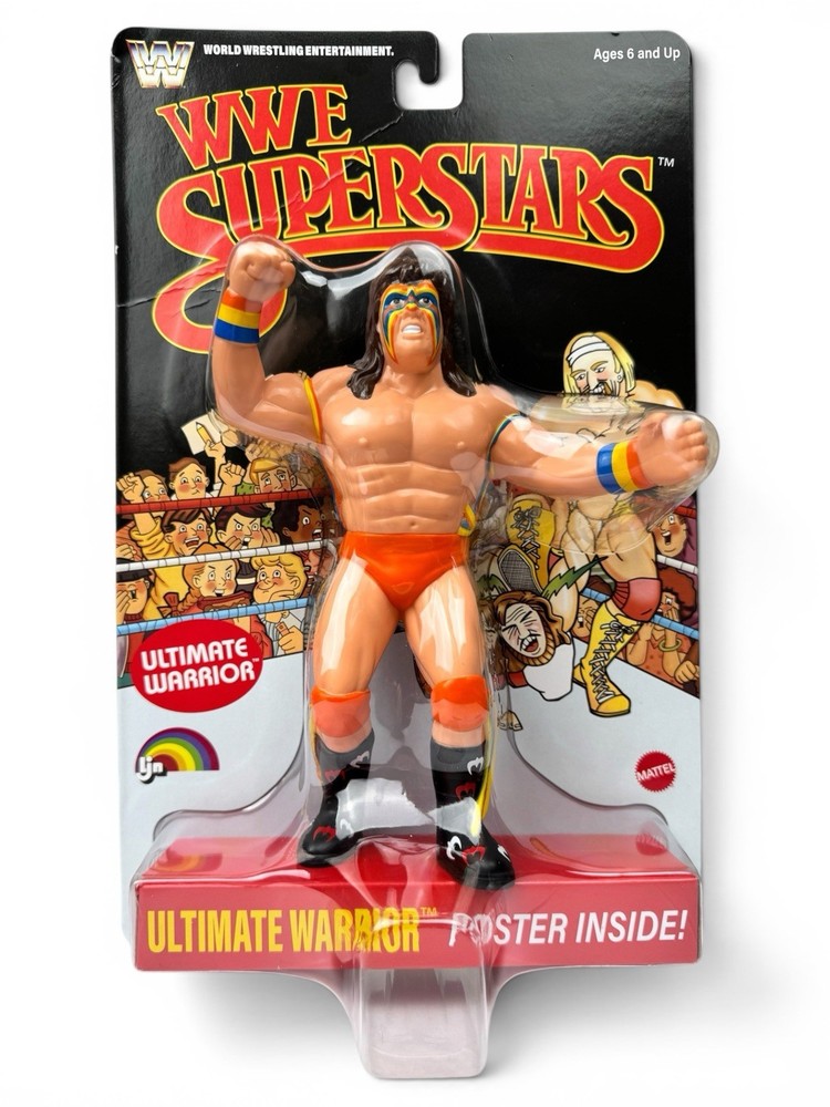 Mattel LJN WWE Superstars ULTIMATE WARRIOR Black Card CHASE Target Exclusive