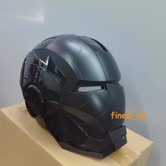 1:1 Matte Black Iron Man MK5 Helmet Electronic Open/Close Voice Control Cosplay