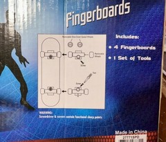 Amazing Spider-Man movie branded finger skate boards, original box, missing 1