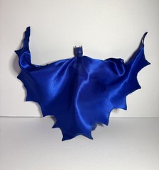 Custom Handmade Blue Wired Cape accessory For Batman McFarlane 7” Figure 1/10
