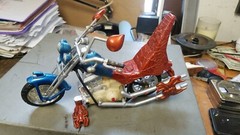Toy Biz Marvel 2002 Spider-Man Web Cycle Motorcycle Chopper 9.5″ Long Untested
