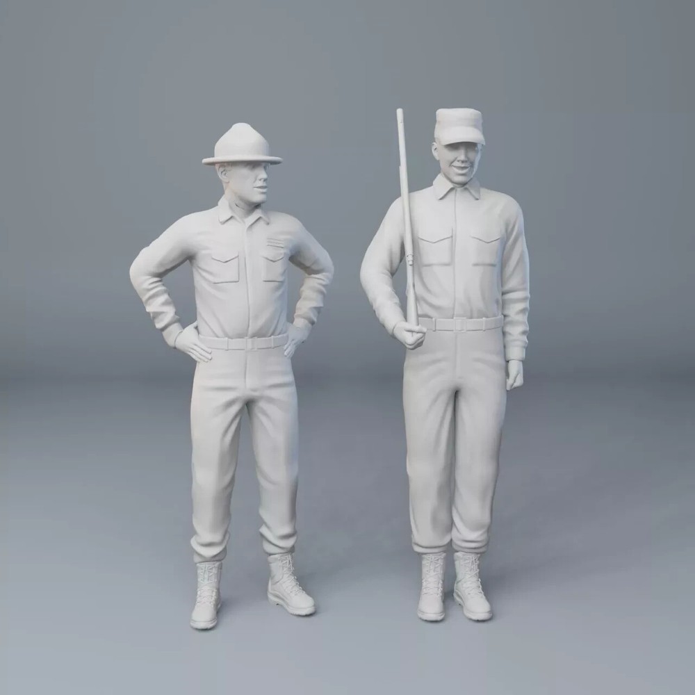 Gomer Pyle Sergeant Carter 3d printed 2 figure set 1:24 scale