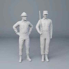 Gomer Pyle Sergeant Carter 3d printed 2 figure set 1:24 scale
