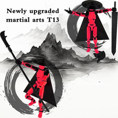 Already Assembled T13 Action Figure Accessories,Dummy 13 T13 Multi-Jointed Movab