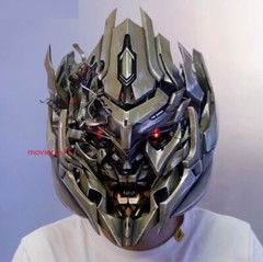 IN US!!! 1/1 Megatron English Voice-Controlled 1PC Wearable Helmet With LED Eye