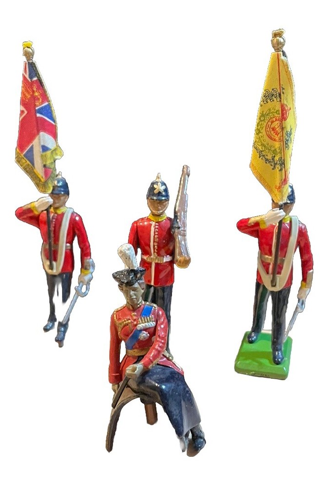 1984 Vintage Britania England Princess Anne & 1988 W. Britain Color Guard Figure