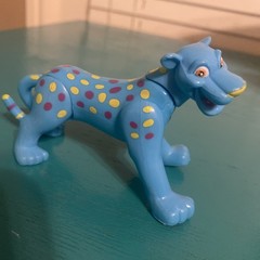 Rainforest Cafe Blue Cheetah Posable Collectible Souvenir Figure Discontinued